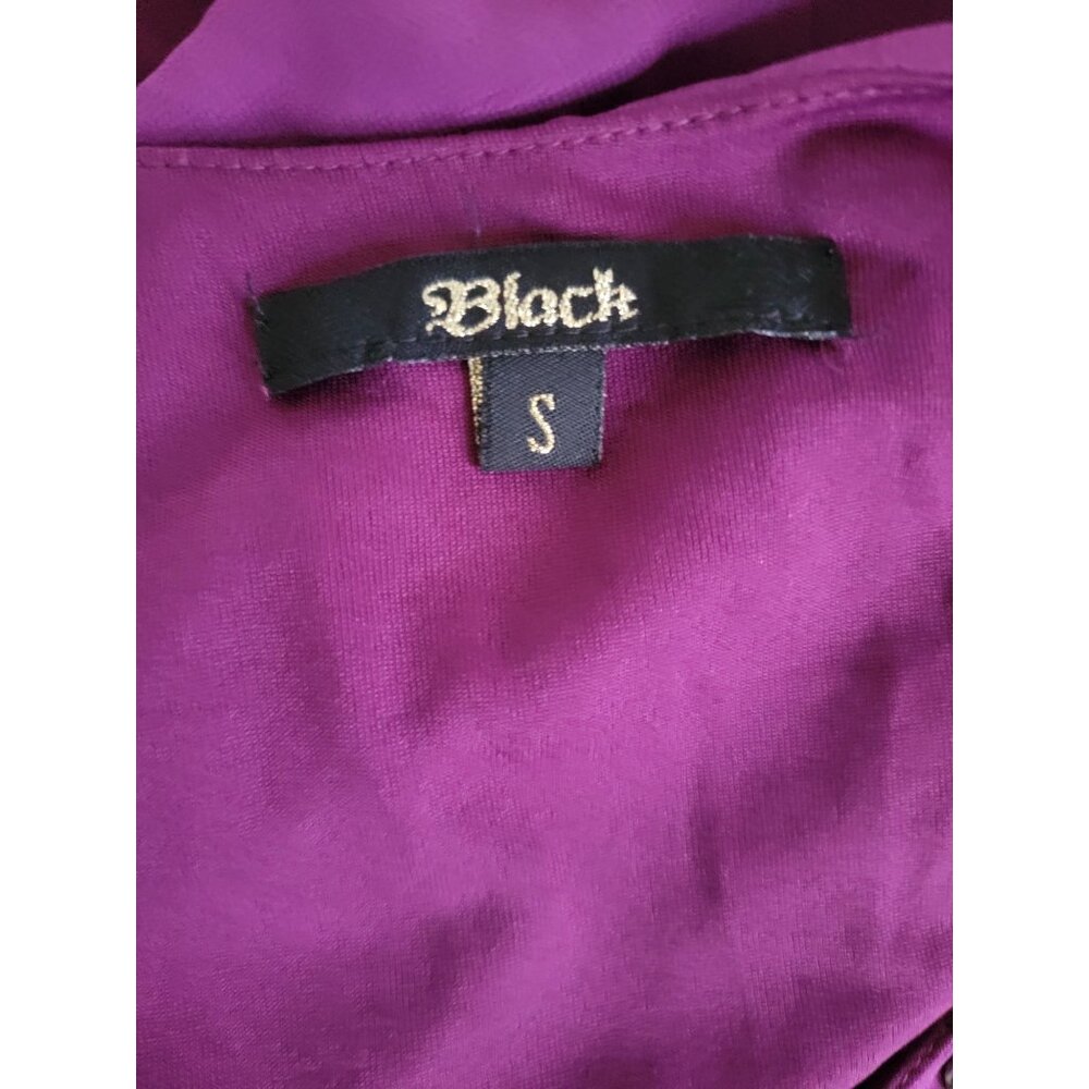 Beaded Sequin Dress Black Label Purple Small - Picture 3 of 9